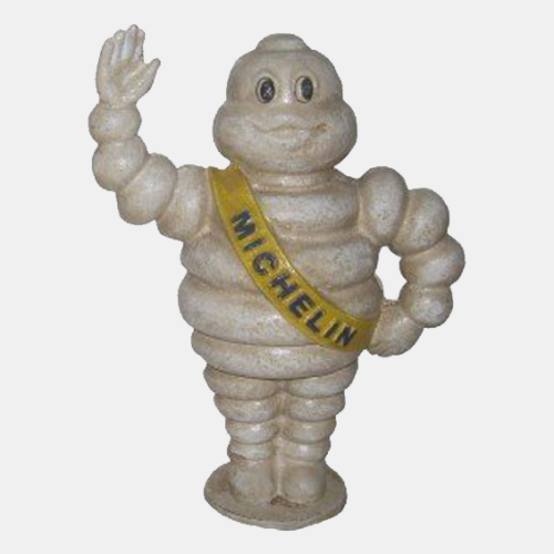 Michelin Man Waving Cast Iron Money Bank | Mildura Holden Museum