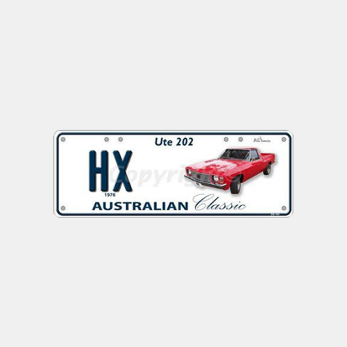 HX Ute 202 - Number Plate | Mildura Holden Museum