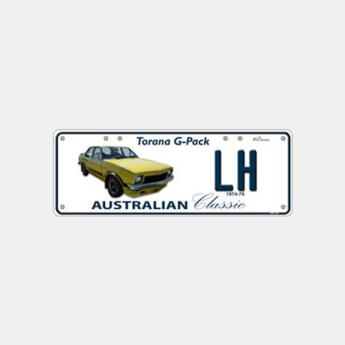 LH Torana G Pack - Number Plate | Mildura Holden Museum