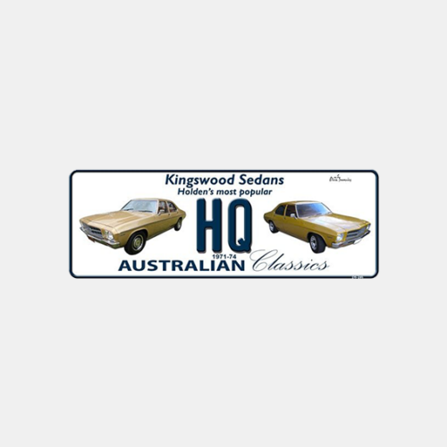 HQ Kingswood Sedans - Number Plate | Mildura Holden Museum