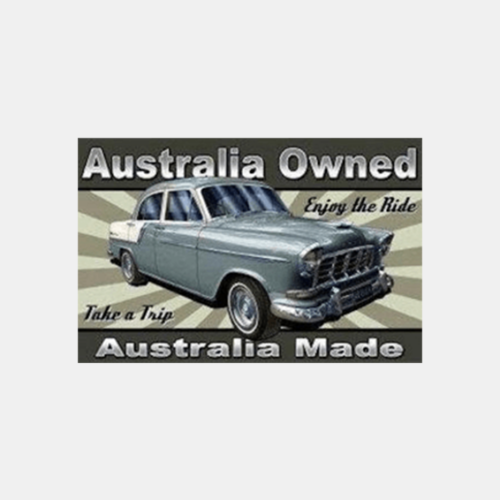 Australian Owned Australian Made Two Tone FC Green - Tin Sign | Mildura Holden Museum