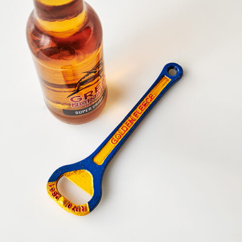 Golden Fleece spanner bottle opener painted