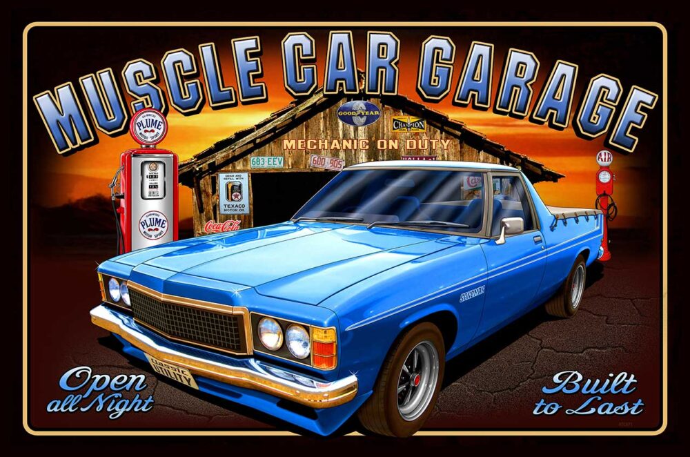 Holden HZ Sandman Ute Tin Sign - Image 2